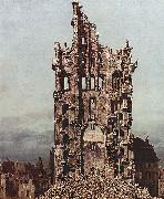 Bernardo Bellotto Ansicht von Dresden, Die Ruine der Kreuzkirche, von Osten aus gesehen oil on canvas
